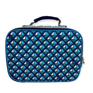 Tory Burch Insulated Lunch Box. Green and Blue.